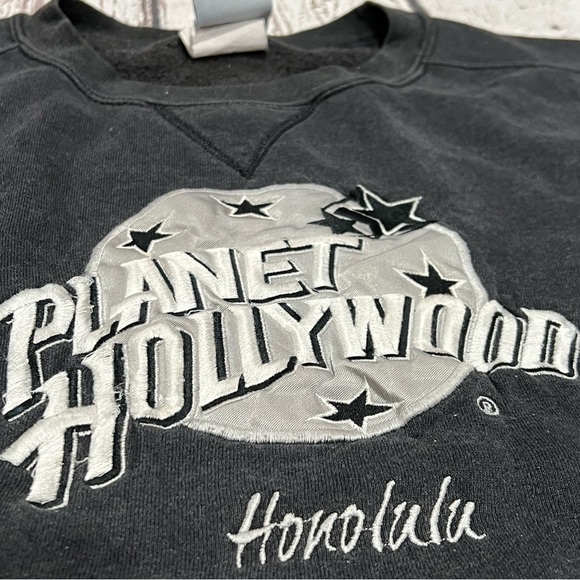 Vintage 90s Planet Hollywood Honolulu Hawaii Made in USA Crewneck Sweatshirt - Picture 4 of 5